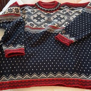 Dale of Norway Nordic Sweater in Navy and Red